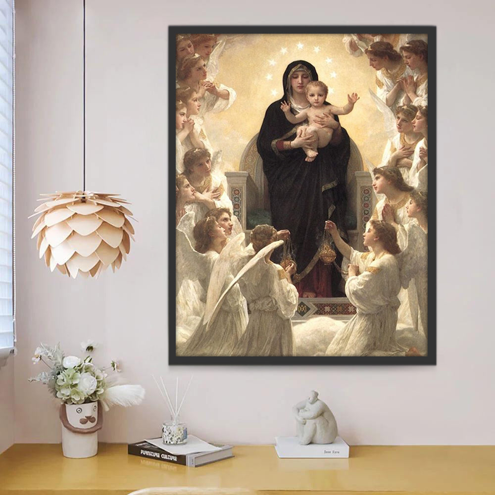 Vierge et Anges Peinture par Numéros