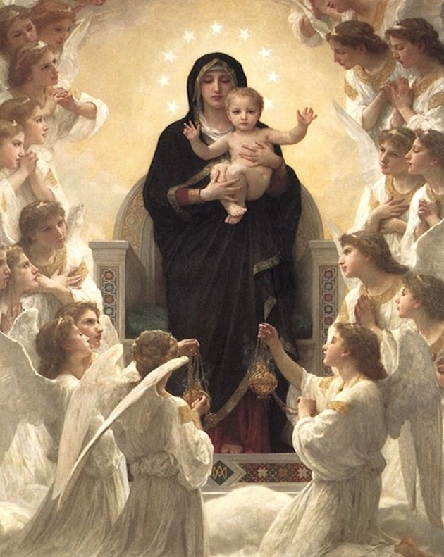 Vierge et Anges Peinture par Numéros