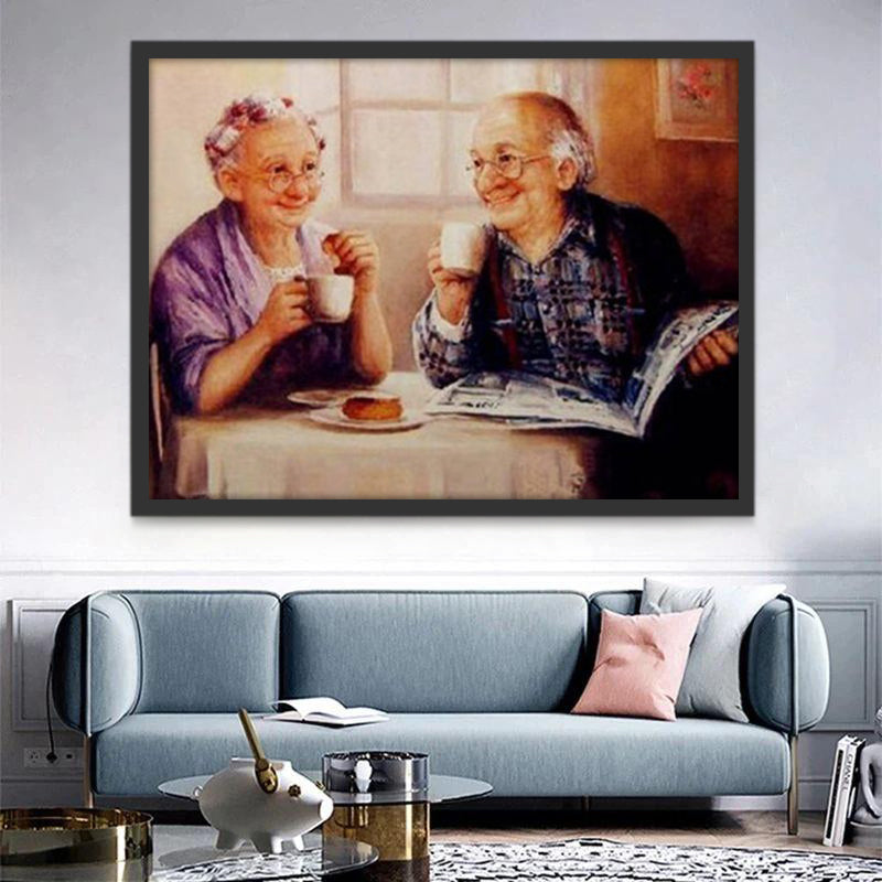 Vieux couple Peinture par Numéros