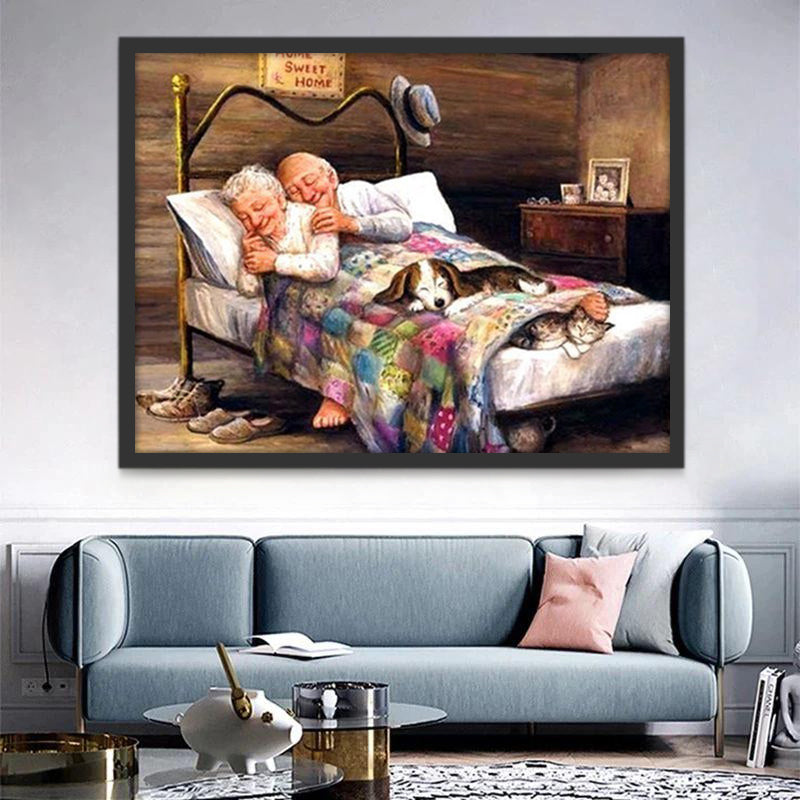 Vieux Couple Peinture par Numéros
