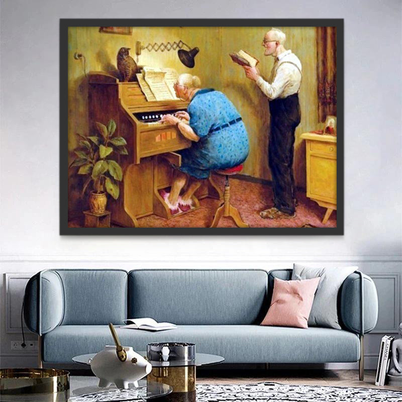 Vieux couple Peinture par Numéros