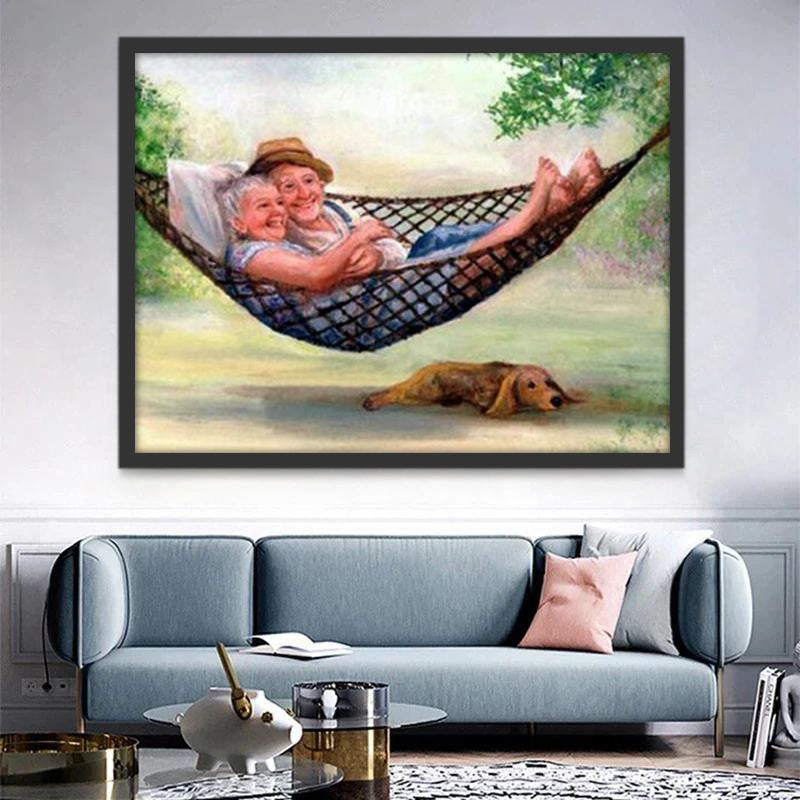 Vieux couple Peinture par Numéros