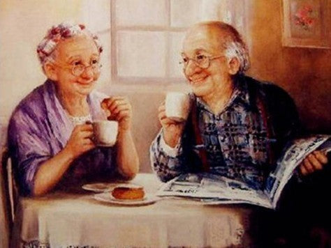 Vieux couple Peinture par Numéros