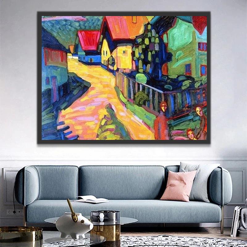 Ville Art abstrait Peinture par Numéros