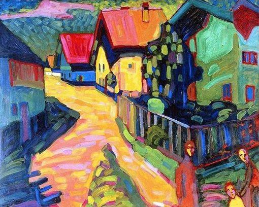 Ville Art abstrait Peinture par Numéros