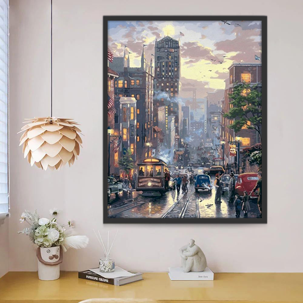 Ville d'Amérique Peinture par Numéros