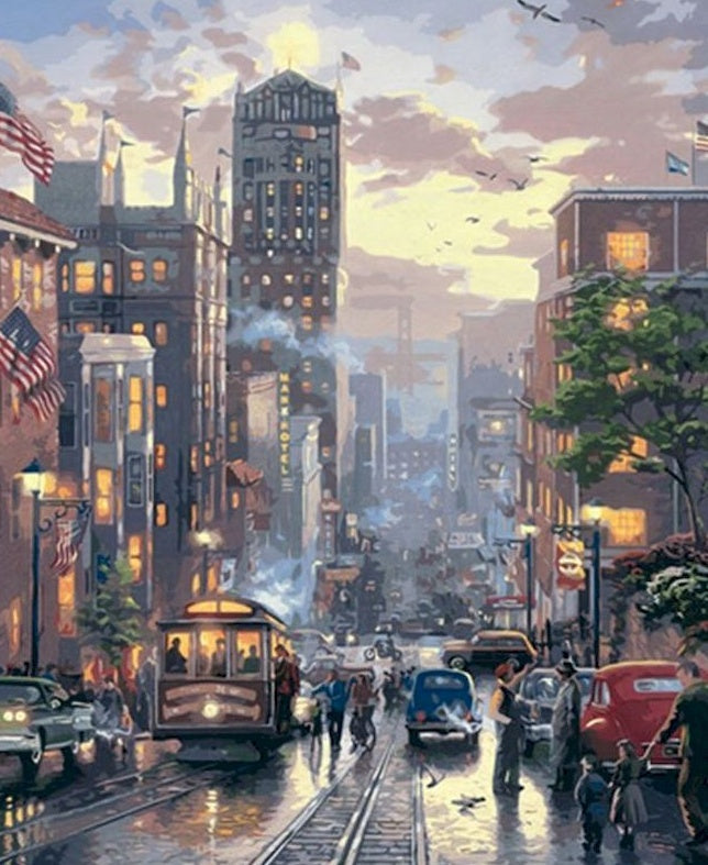 Ville d'Amérique Peinture par Numéros