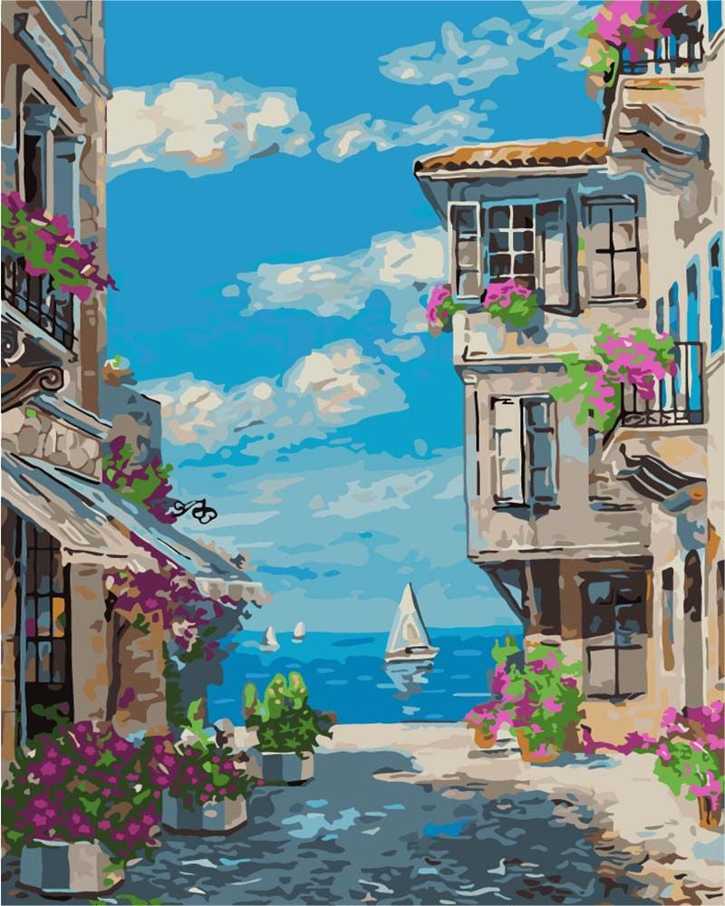 Ville Océane Peinture par Numéros