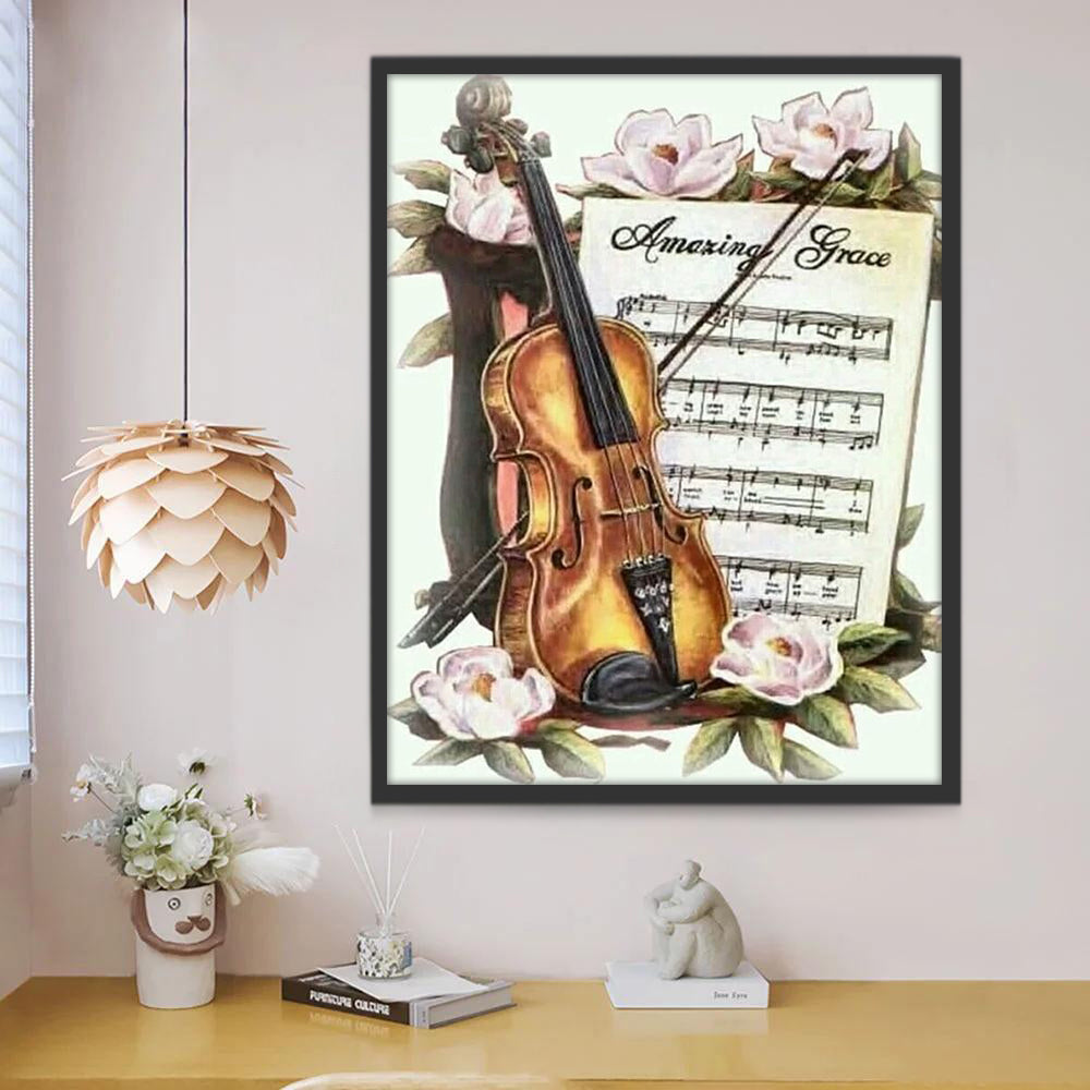 Violon et Partition Peinture par Numéros