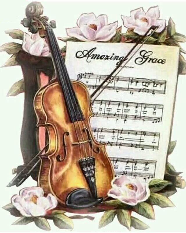 Violon et Partition Peinture par Numéros
