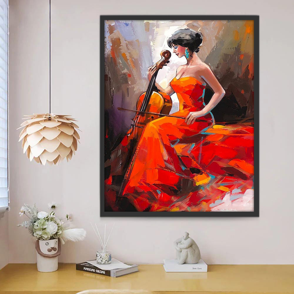 Violoncelliste Peinture par Numéros