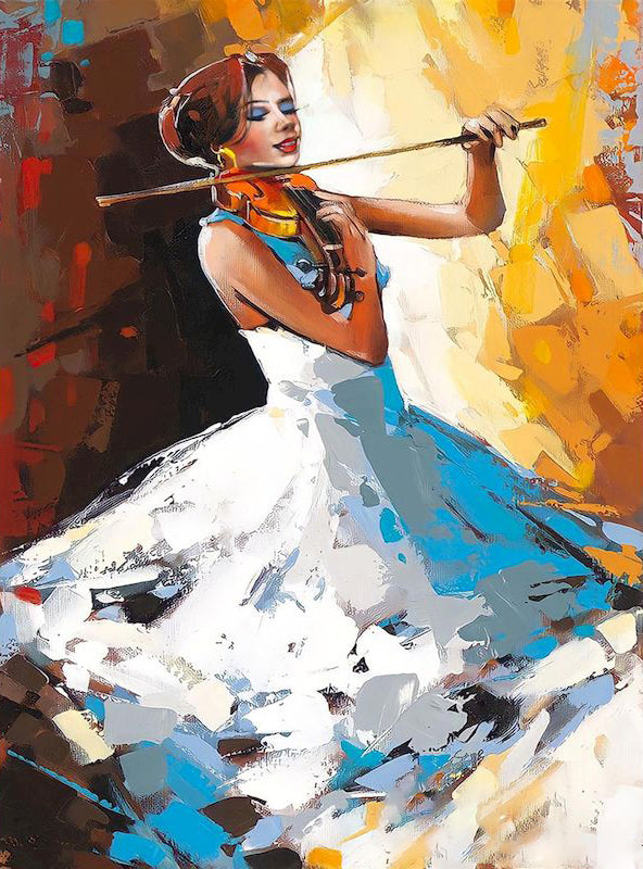 Violoniste en Représentation Peinture par Numéros