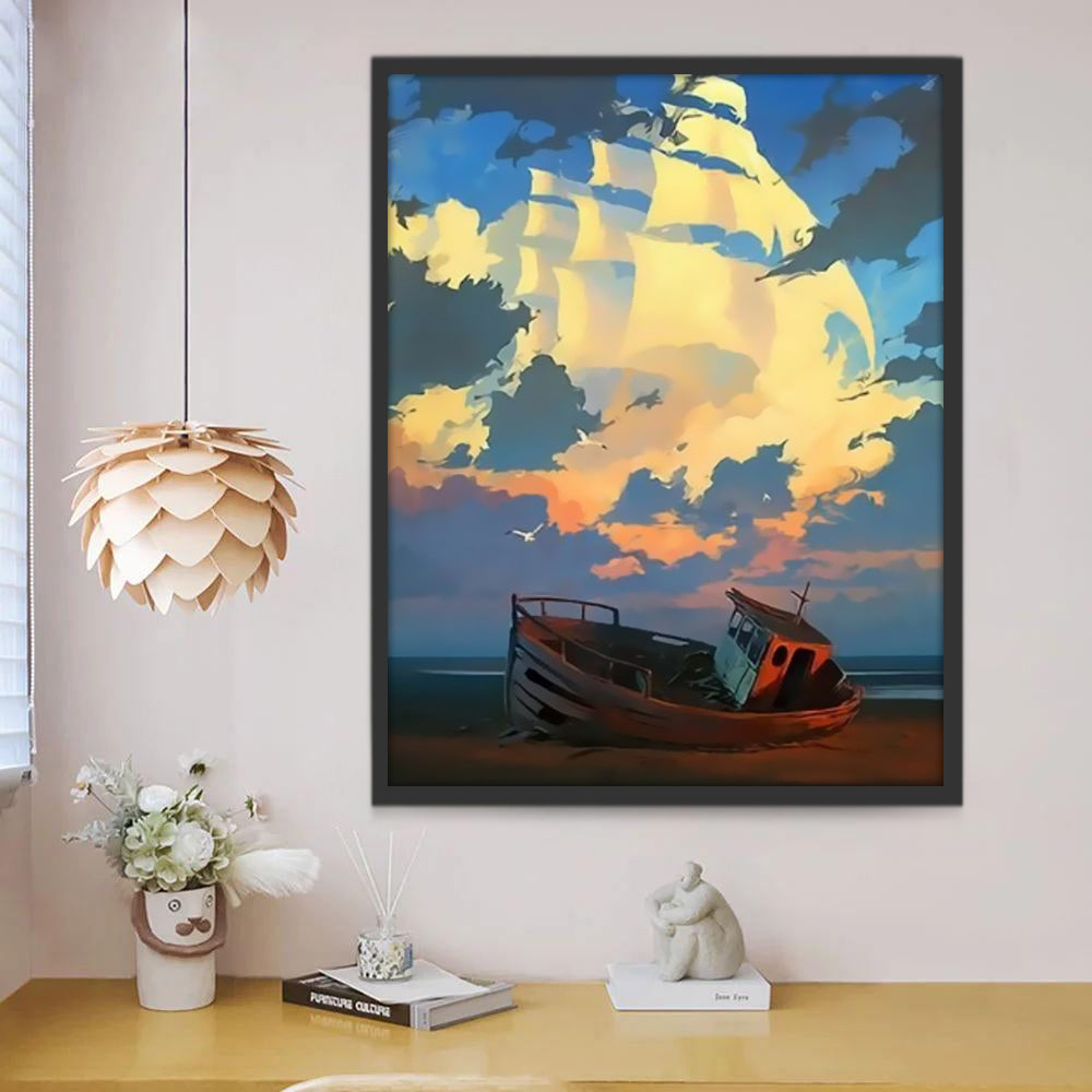 Voile Nuage Peinture par Numéros