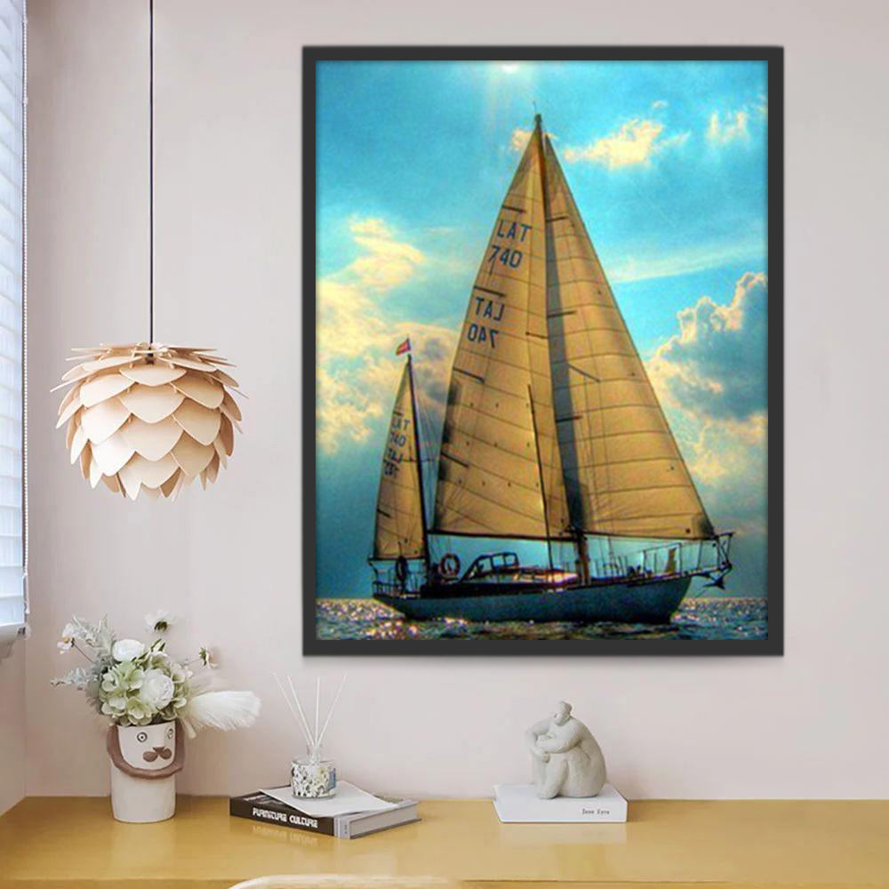 Voilier en Navigation Peinture par Numéros