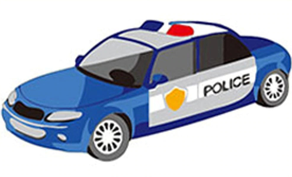 Voiture de Police Cartoon Peinture par Numéros