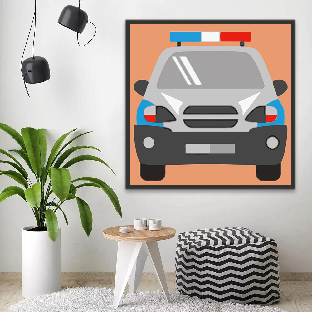 Voiture de Police Enfants Peinture par Numéros