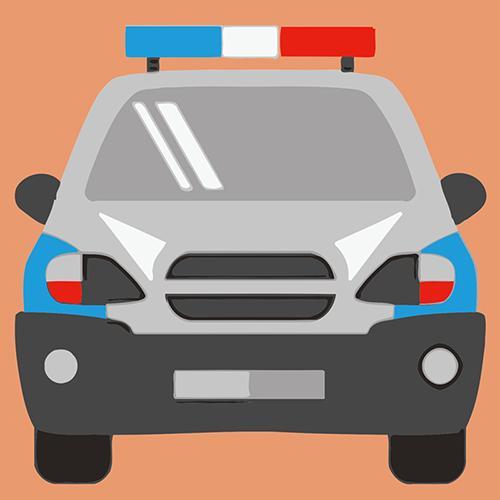 Voiture de Police Enfants Peinture par Numéros