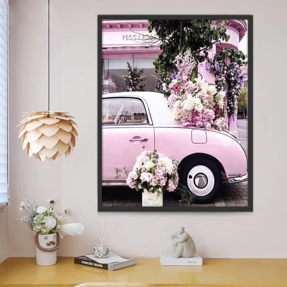 Voiture Rose Peinture par Numéros
