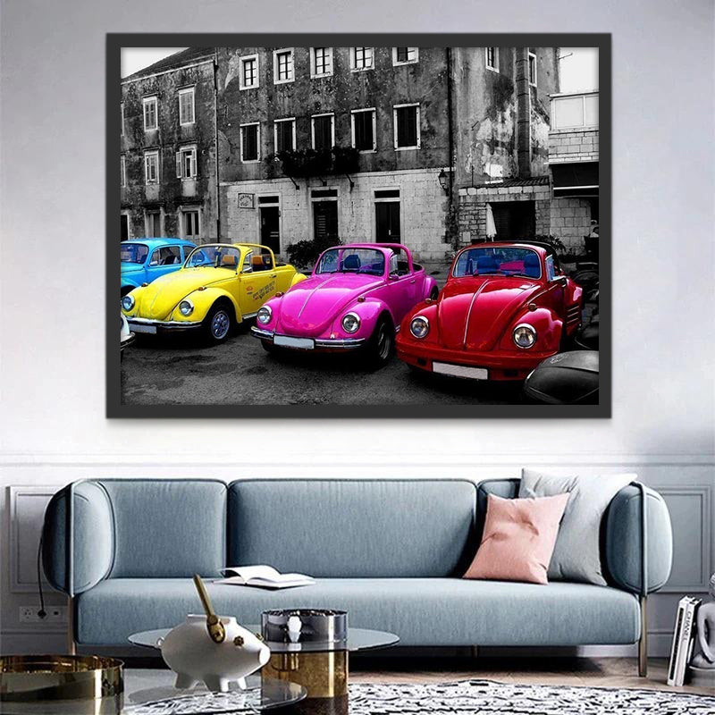 Voitures Colorées Peinture par Numéros