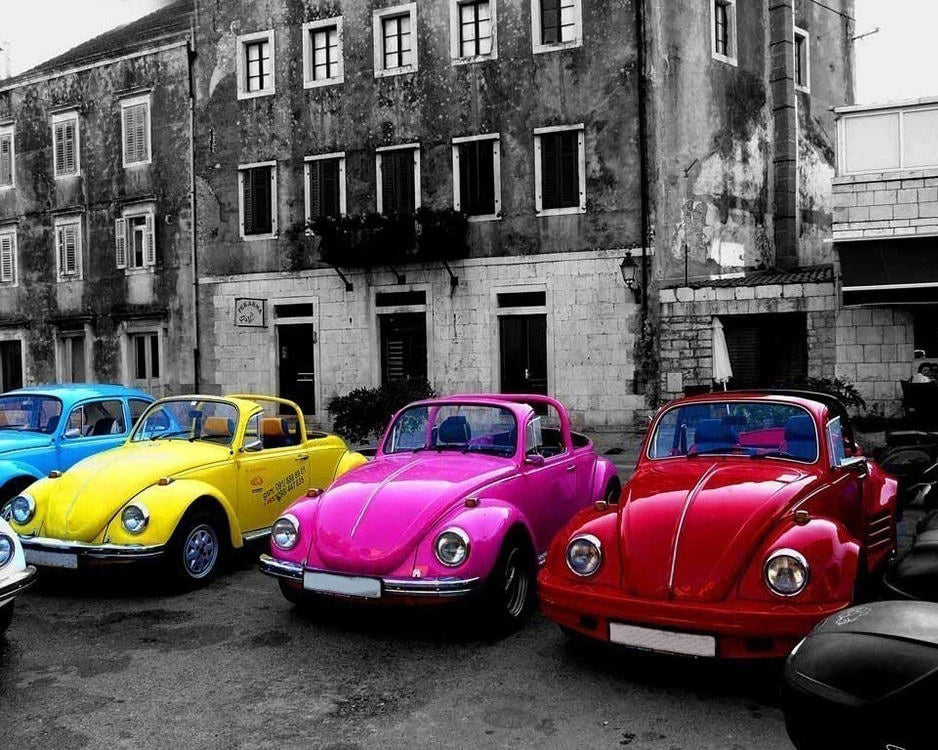 Voitures Colorées Peinture par Numéros