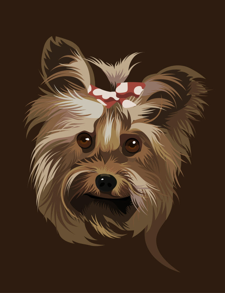 Westie Marron avec un Nœud Papillon Peinture par Numéros