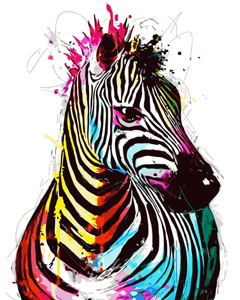 Zèbre Rock Peinture par Numéros 