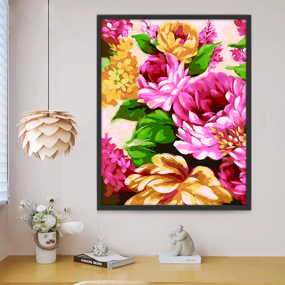 Zinnia violacea Peinture par Numéros