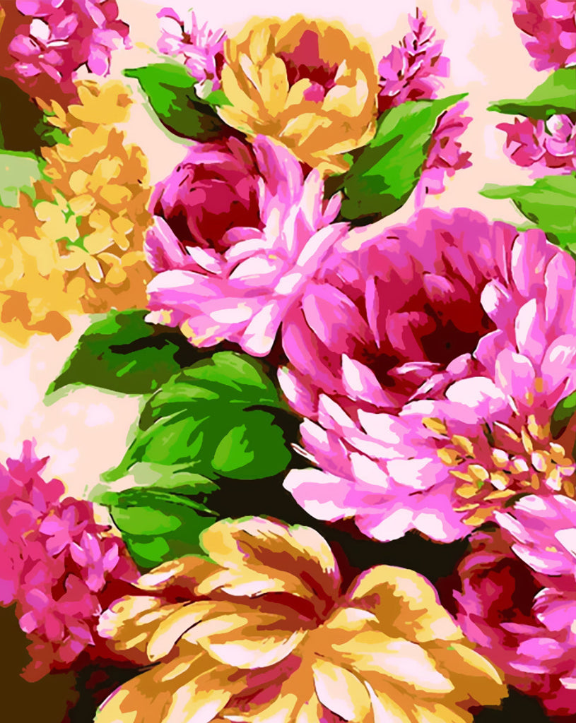 Zinnia violacea Peinture par Numéros